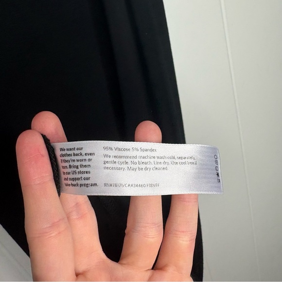 Eileen Fisher Viscose Square Neck Midi Dress Black Women’s Size Small Stretch - Picture 6 of 7